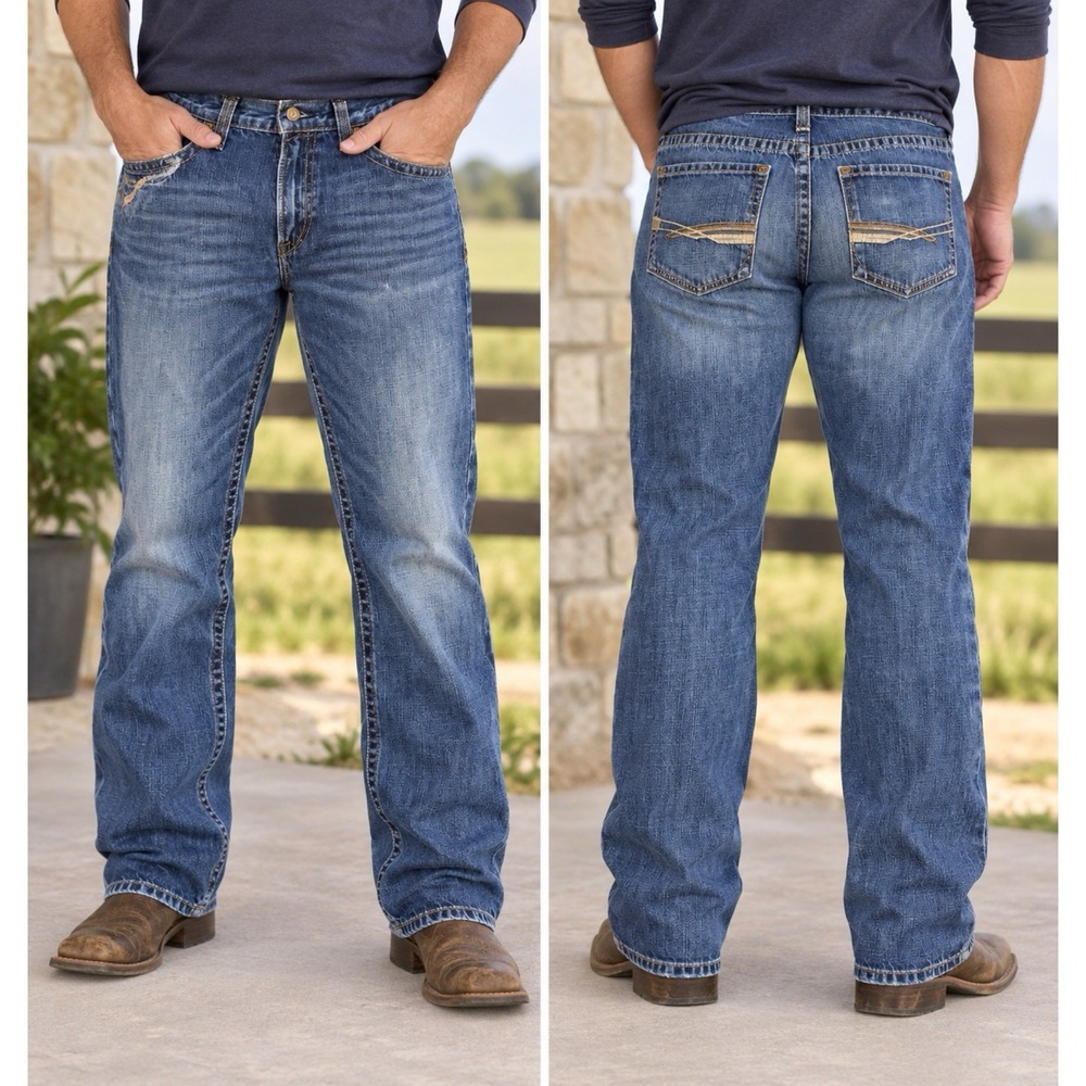 Ariat Men's Size 32 M5 Slim Roadhouse Stackable Straight Leg Jeans